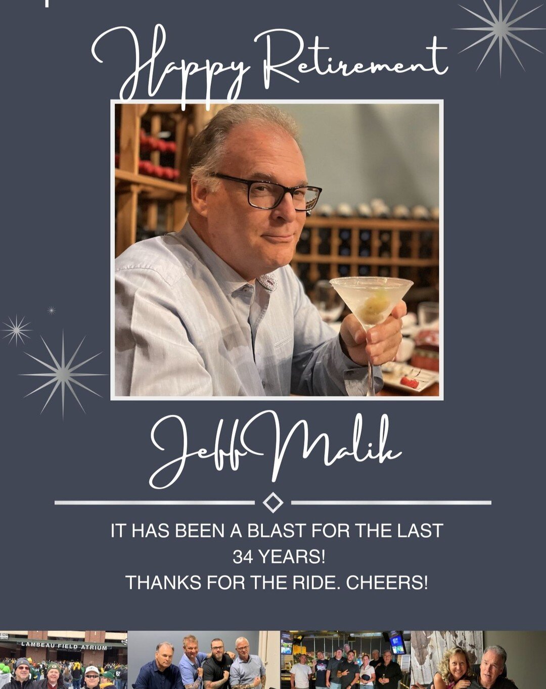 It's Jeff Malik's last week at MTA! Please join us in wishing him all the best on his well earned retirement and 34 years with MTA! 🙂