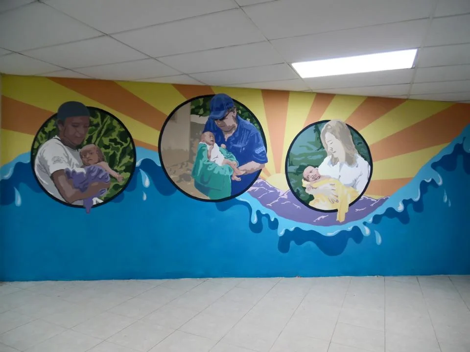 Mural at a hospital at Hope of Life International (an incredible organization!) done in three days
