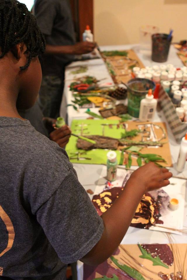 I suggested to my friend that they have the kids you natural out door items to create so they could start to see art is in everything! They did this before I arrived. AWESOME.