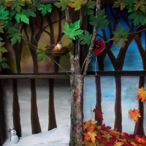 close up of the seasons - made in a collage app so sorry, the tree is distorted