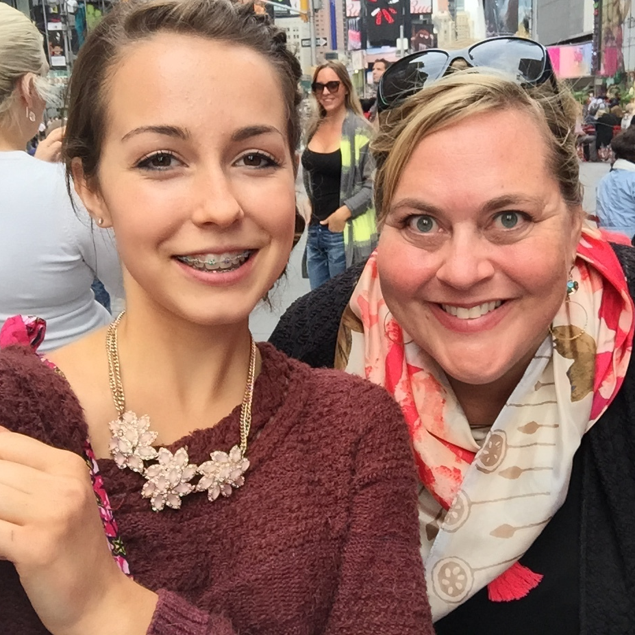 Times Square selfie with Michele