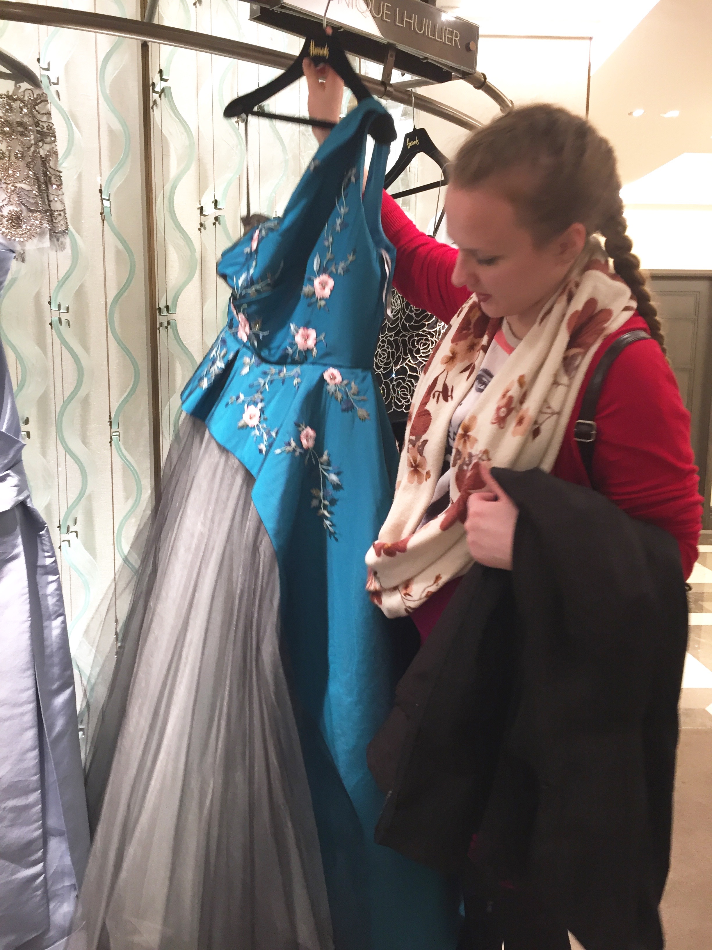 Appa, 24, getting ready to try on her favorite dress.