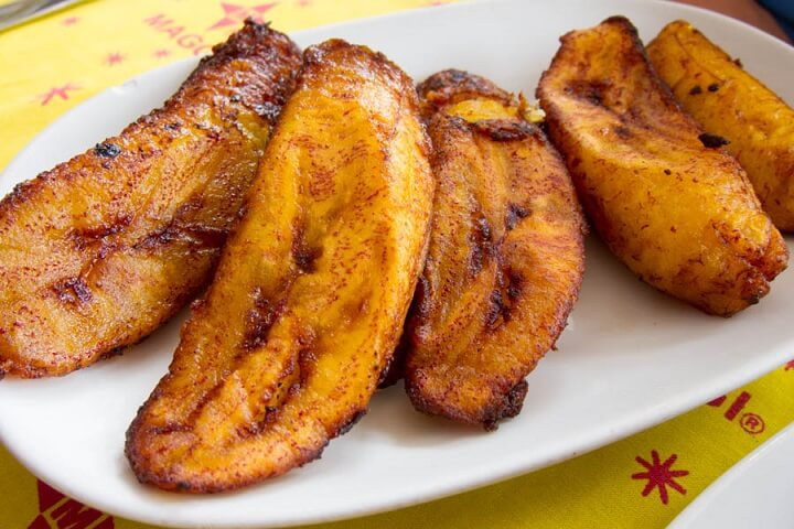 Fried Plantains, aka my new favorite snack.