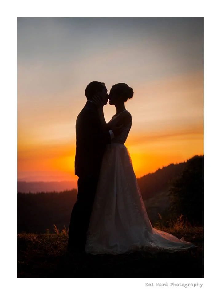 A sneak-peek from Kel Ward Photography of Andrew and his bride, Riane, in her Kate Miles gown