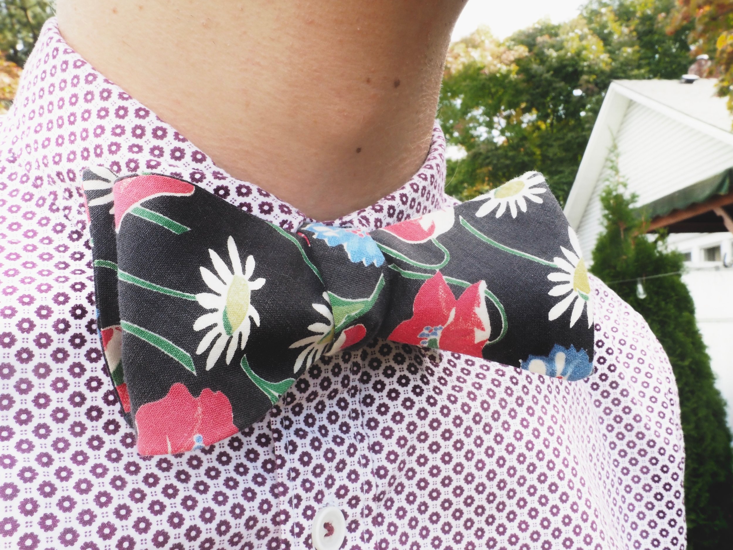 1940’s fabric from my grandmother that I made into a bowtie for Alex’s birthday