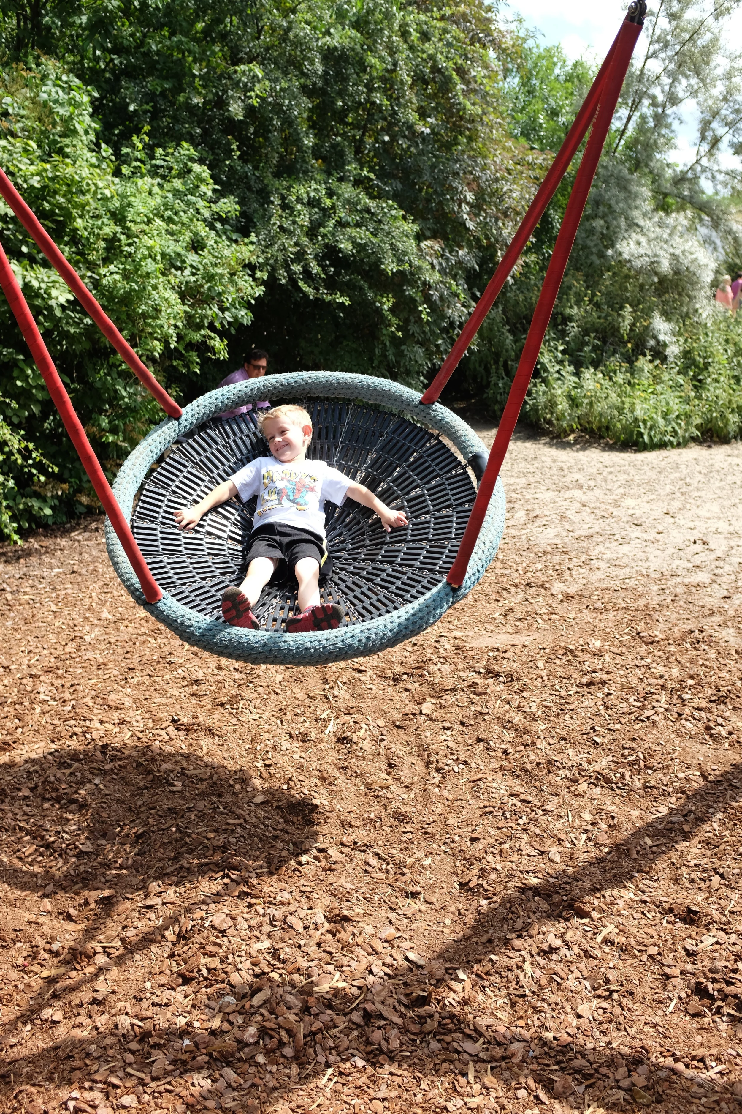The crazy swing...Kian's favorite thing on the playground