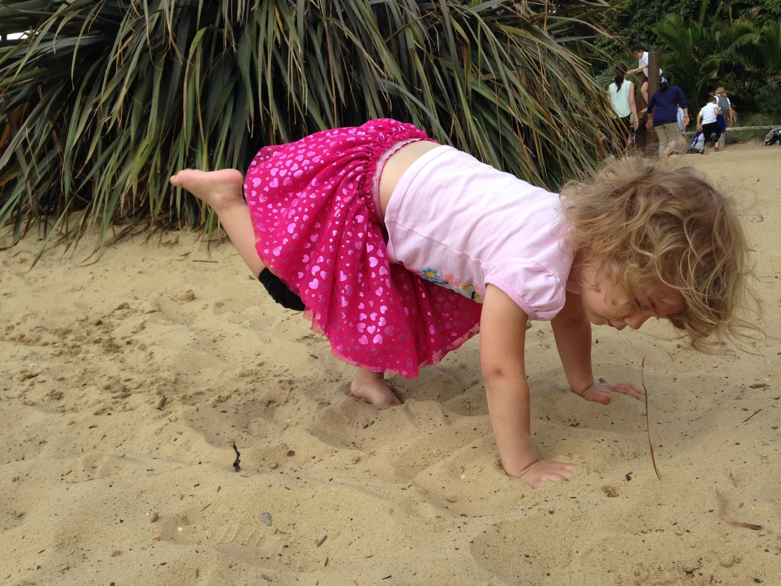 Baby Yogi - Downward Dog on the Sand