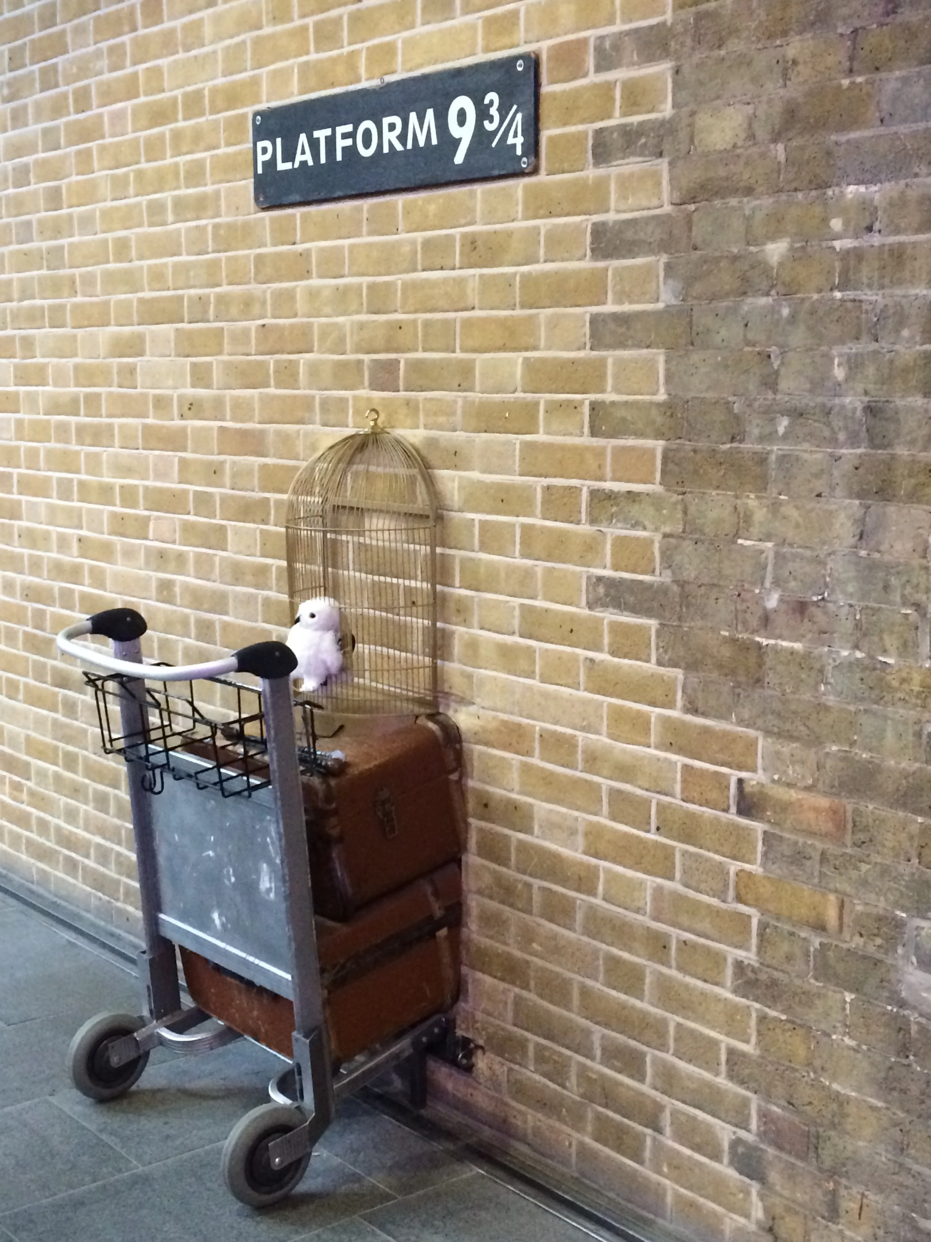 Harry Potter's cart at Platform 9 3/4 at King's Cross Station