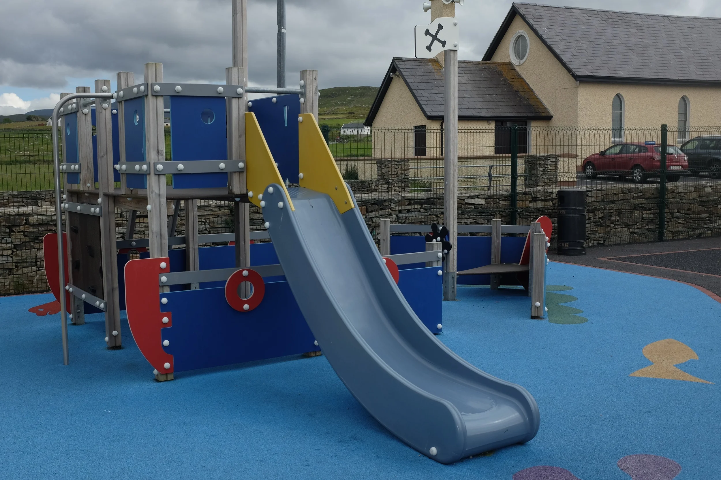 Pirate ship slide at Killeen Playground