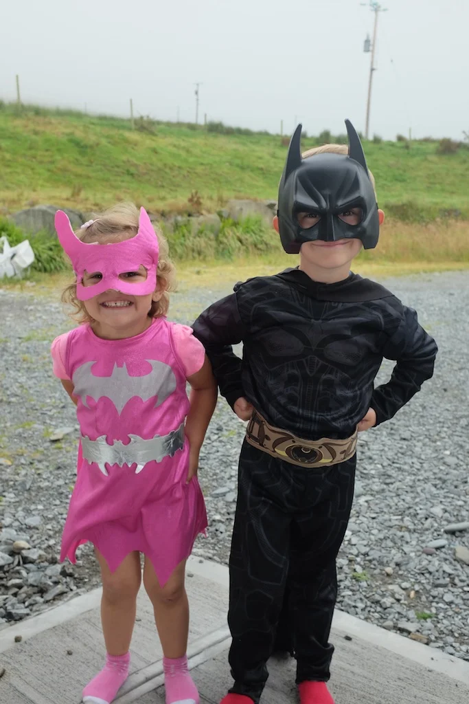 Batman and Batgirl on the Farm