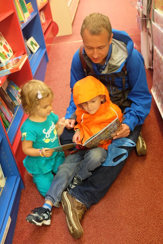 The kids looking for Larry