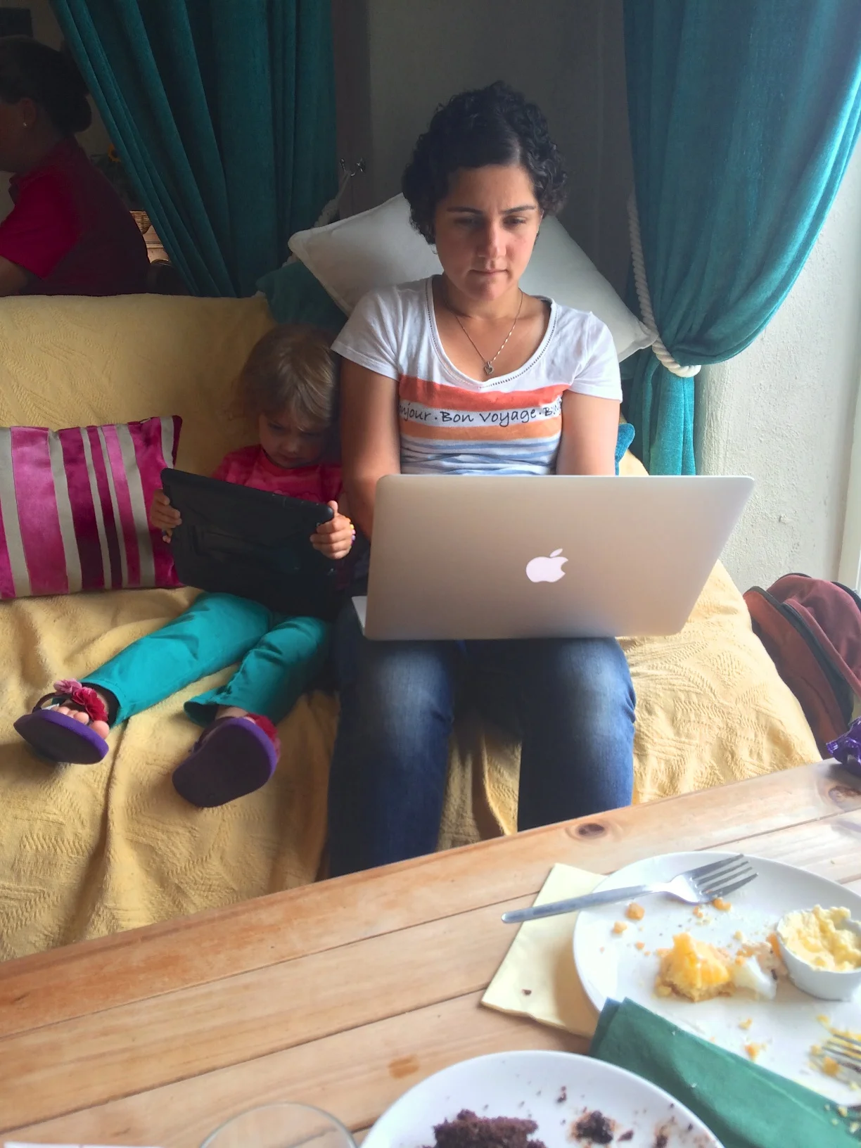 Hannah watching "Dora Saves the Mermaids" for the 10 billionth time :) as I type up a new post