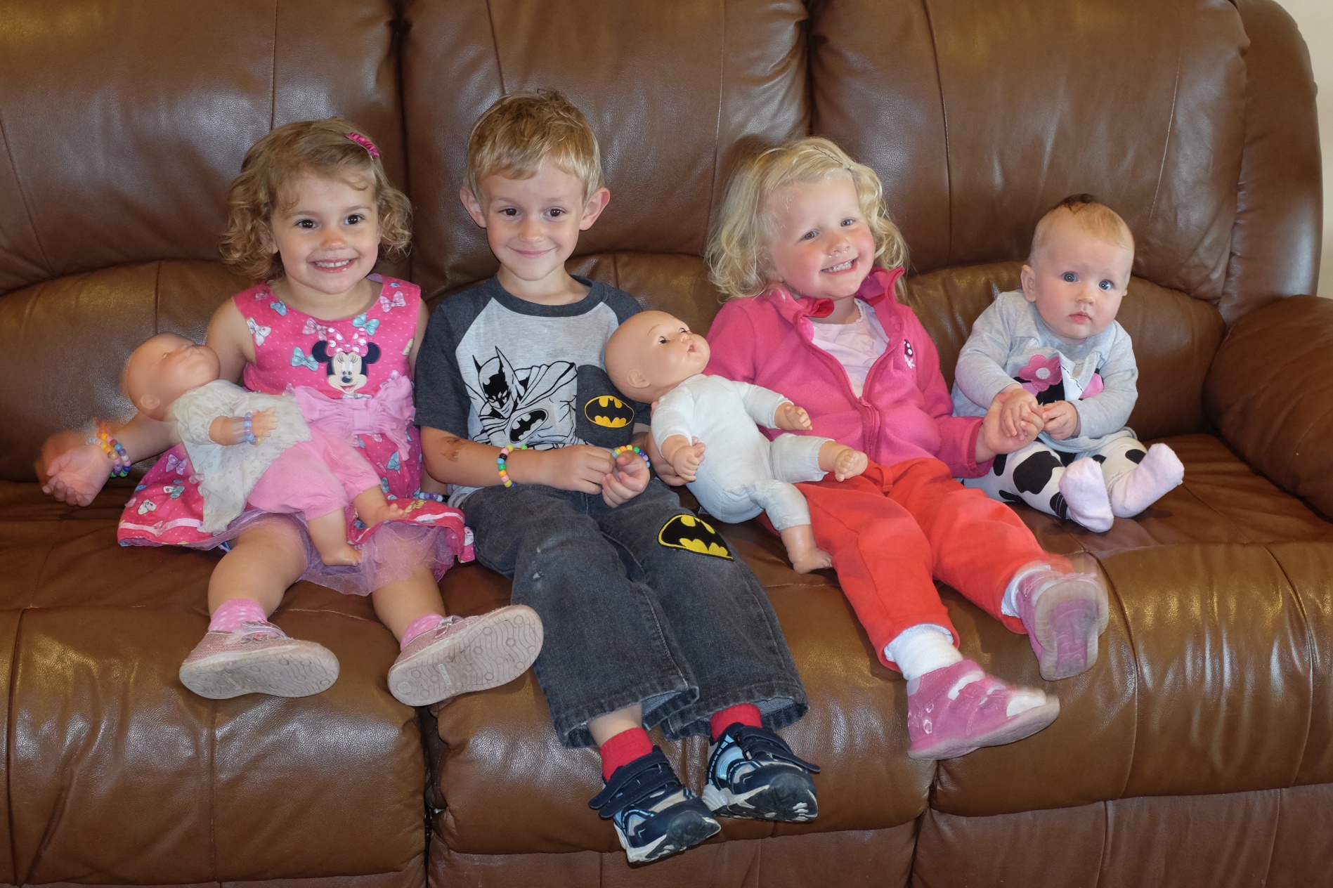 From Left to Right: Baby Ginger, Hannah, Kian, Baby, Ciara, and Roisin