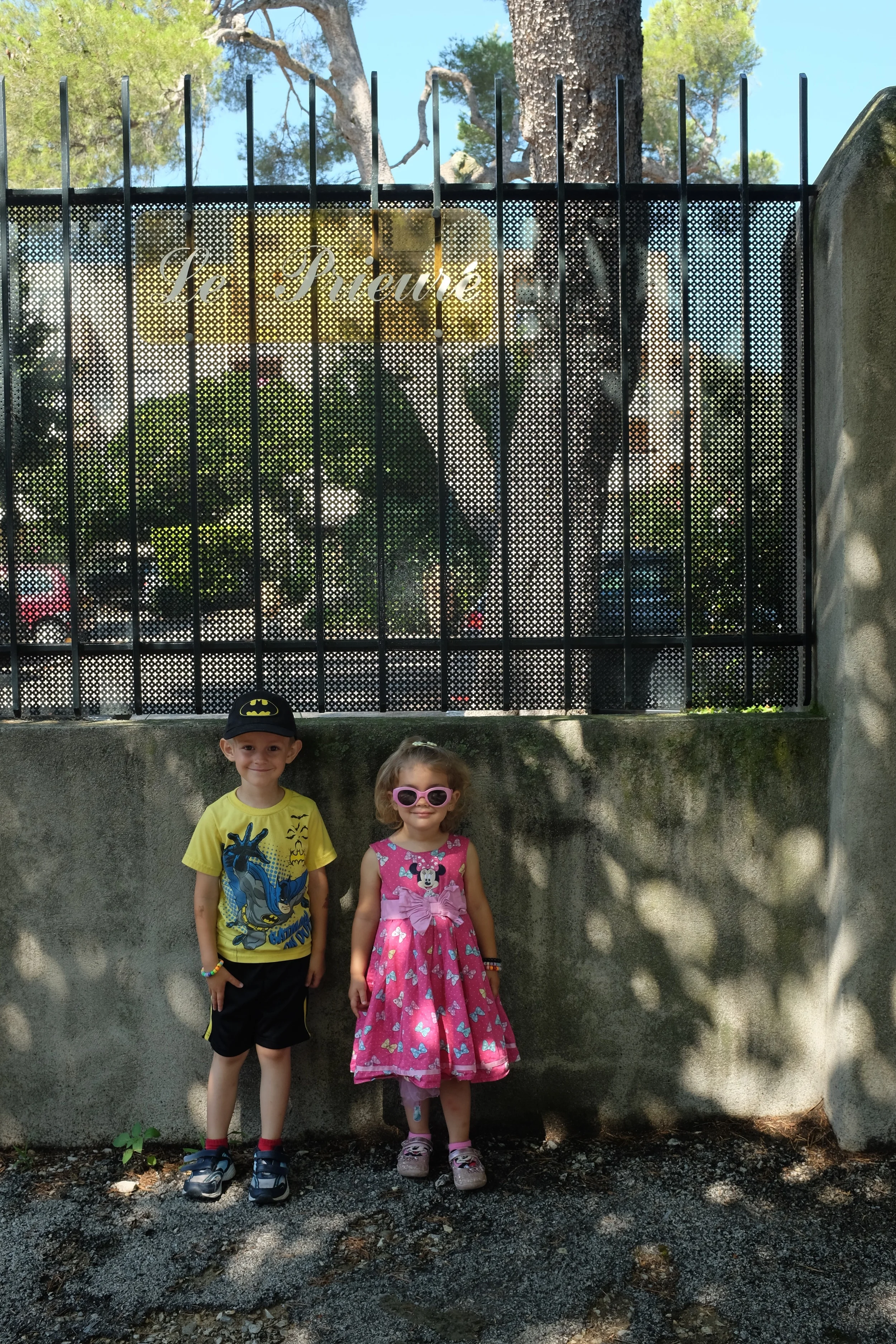 Kian & Hannah right outside the apartment complex