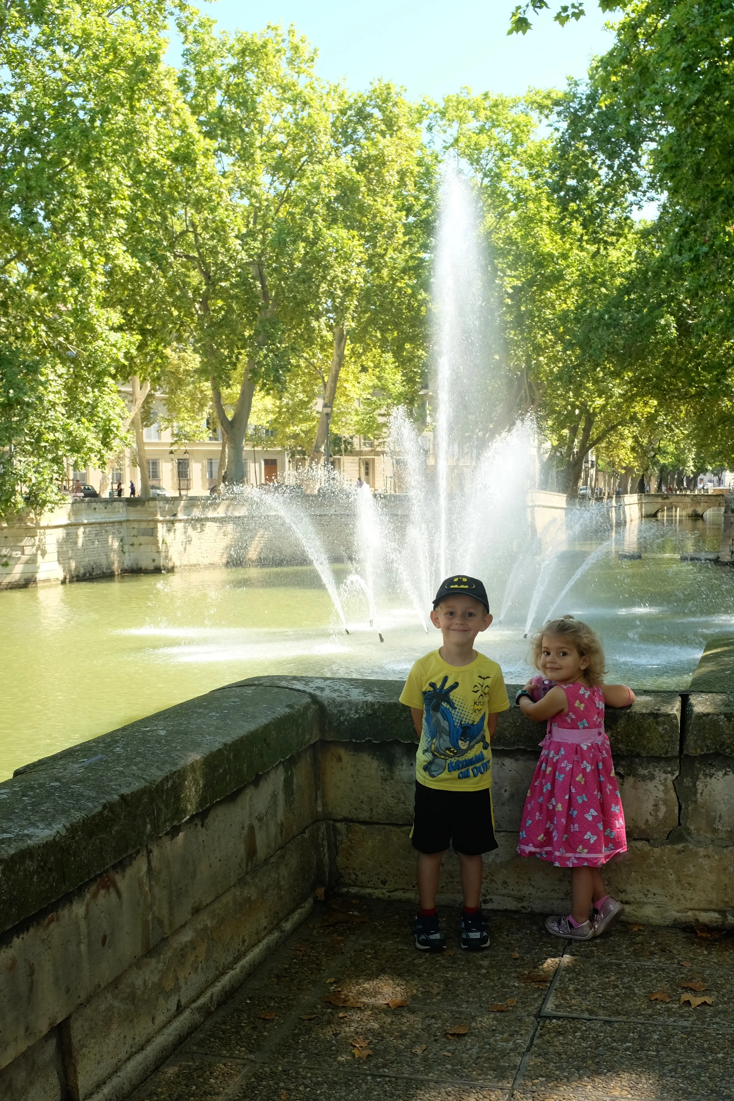 The fountains by the gardens enterance