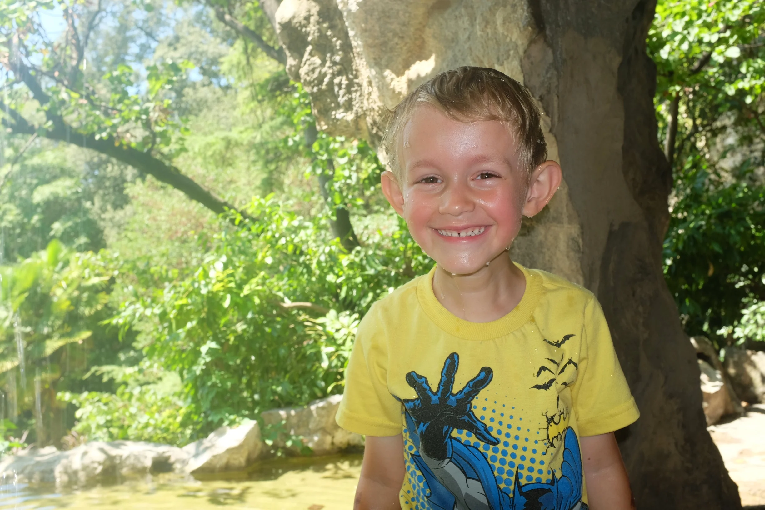 Kian and his soaked head (and shirt) :)