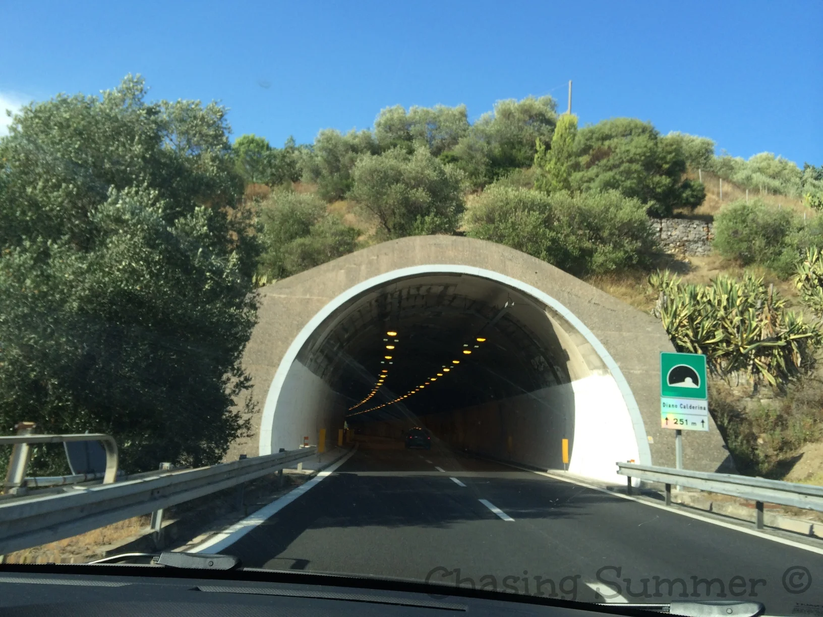 One of the many tunnels