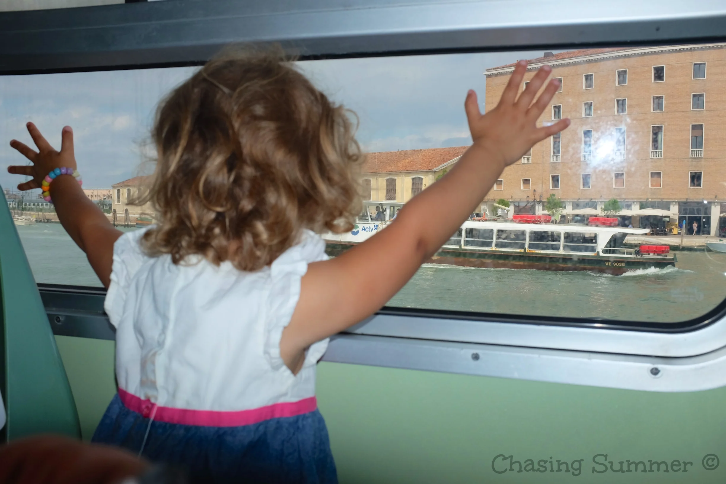 Hannah really enjoyed her first water bus ride