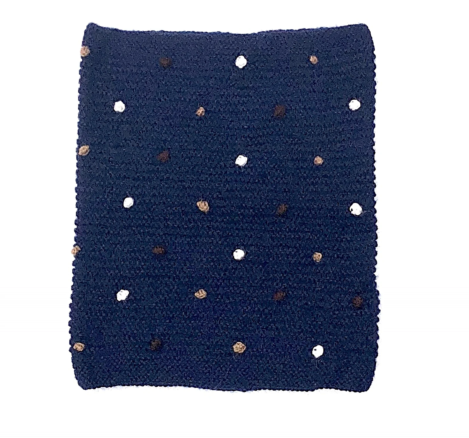 navy tan ivory chocolate dot scarf.jpg