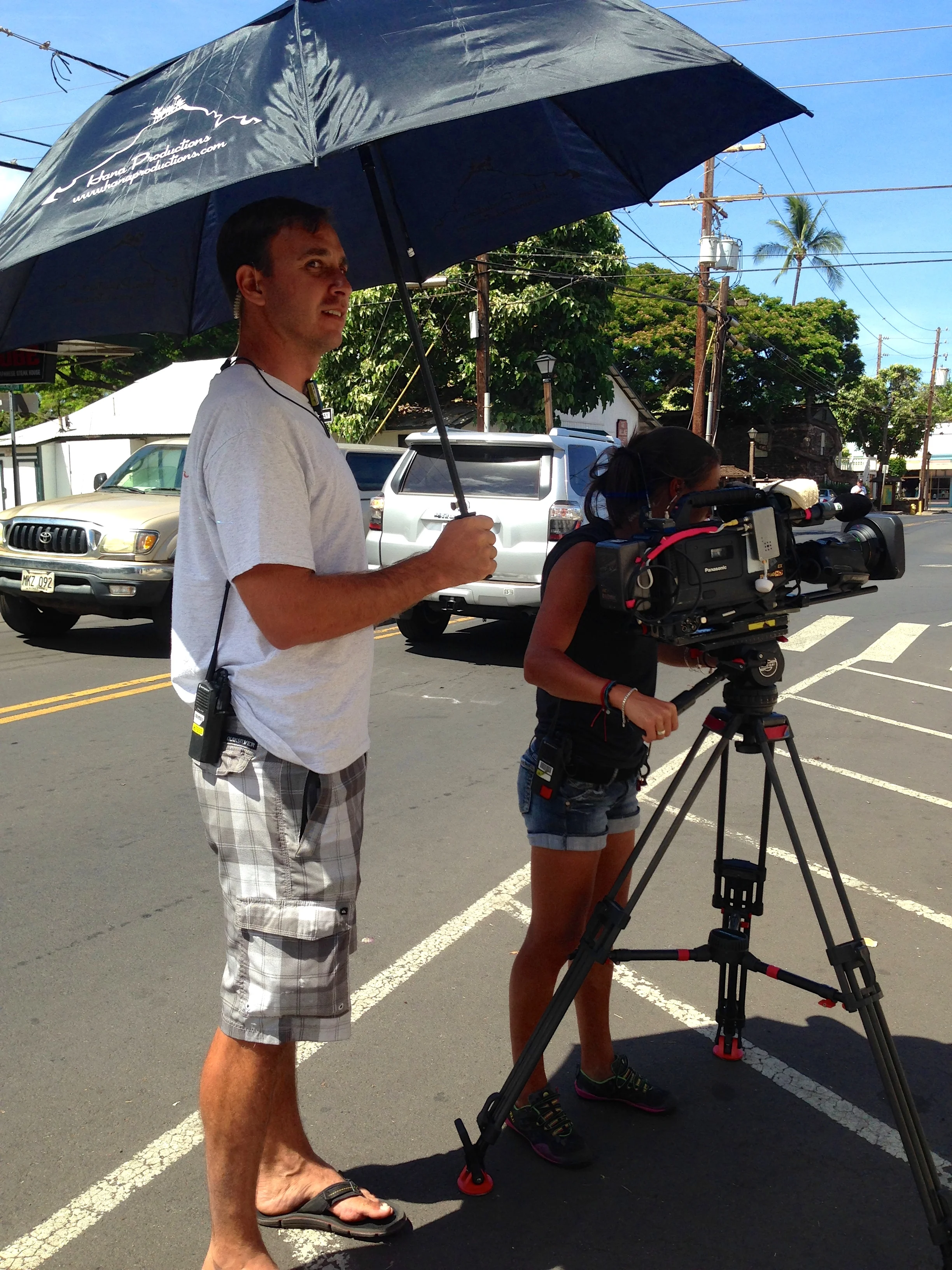 Sky assisting on location