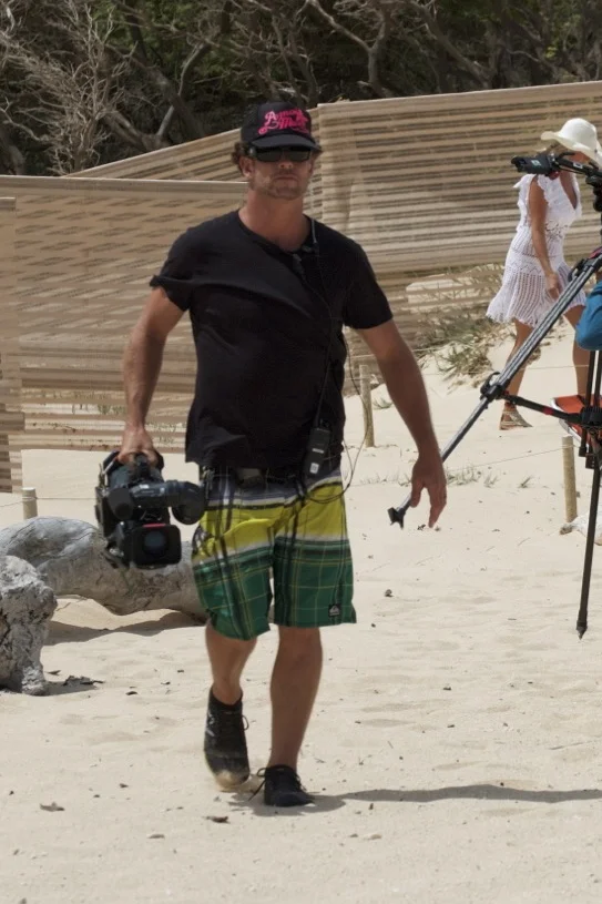 Shawn assisting on location