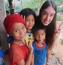 Rebecca Anderson, Gold Coast, with three beautiful ECH kids. She served there for three months.