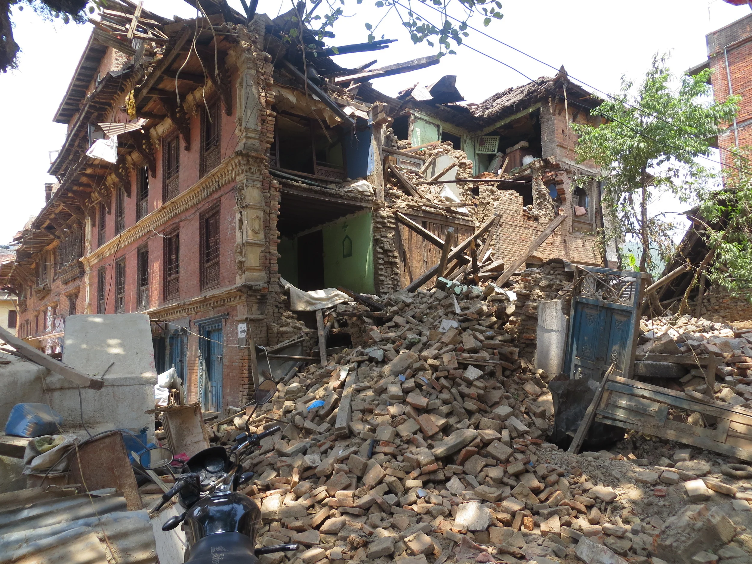 houses in ruins: a symbol of the present state of this beautiful country Nepal where people are crying day and night.
