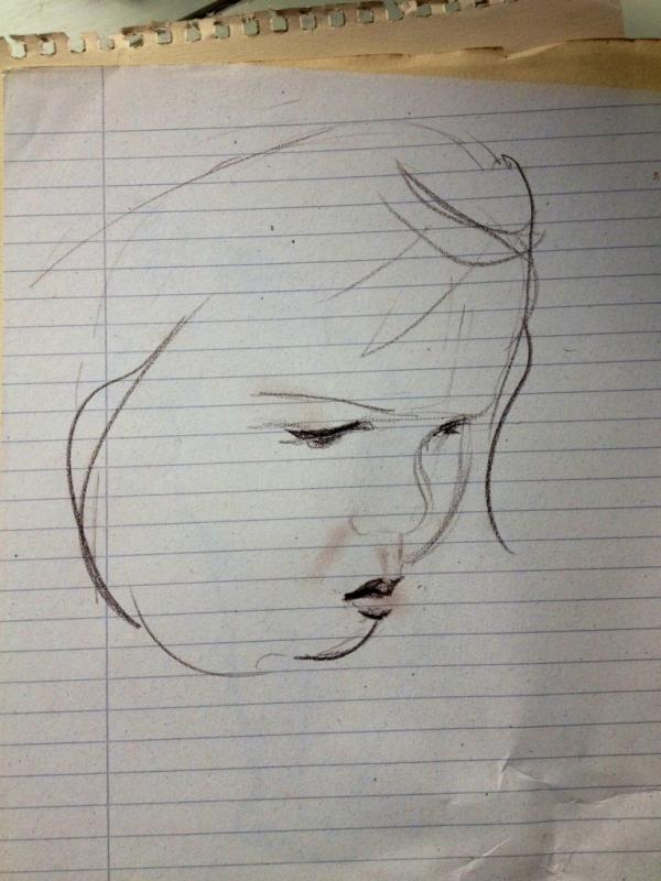This is a doodle I did of my friends' daughter.