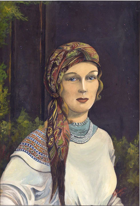 My mother's painting of her mother, Caroline Julie (née Weber).