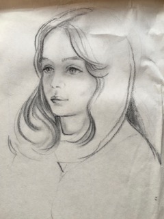 My mom's drawing of me before my haircut. 