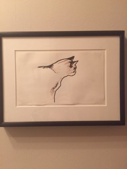 My first drawing of Charlie. Done with a reed pen.