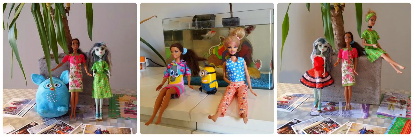  The dolls all look so stylish in their outfits! (And Furby could join the photo shoot!) 