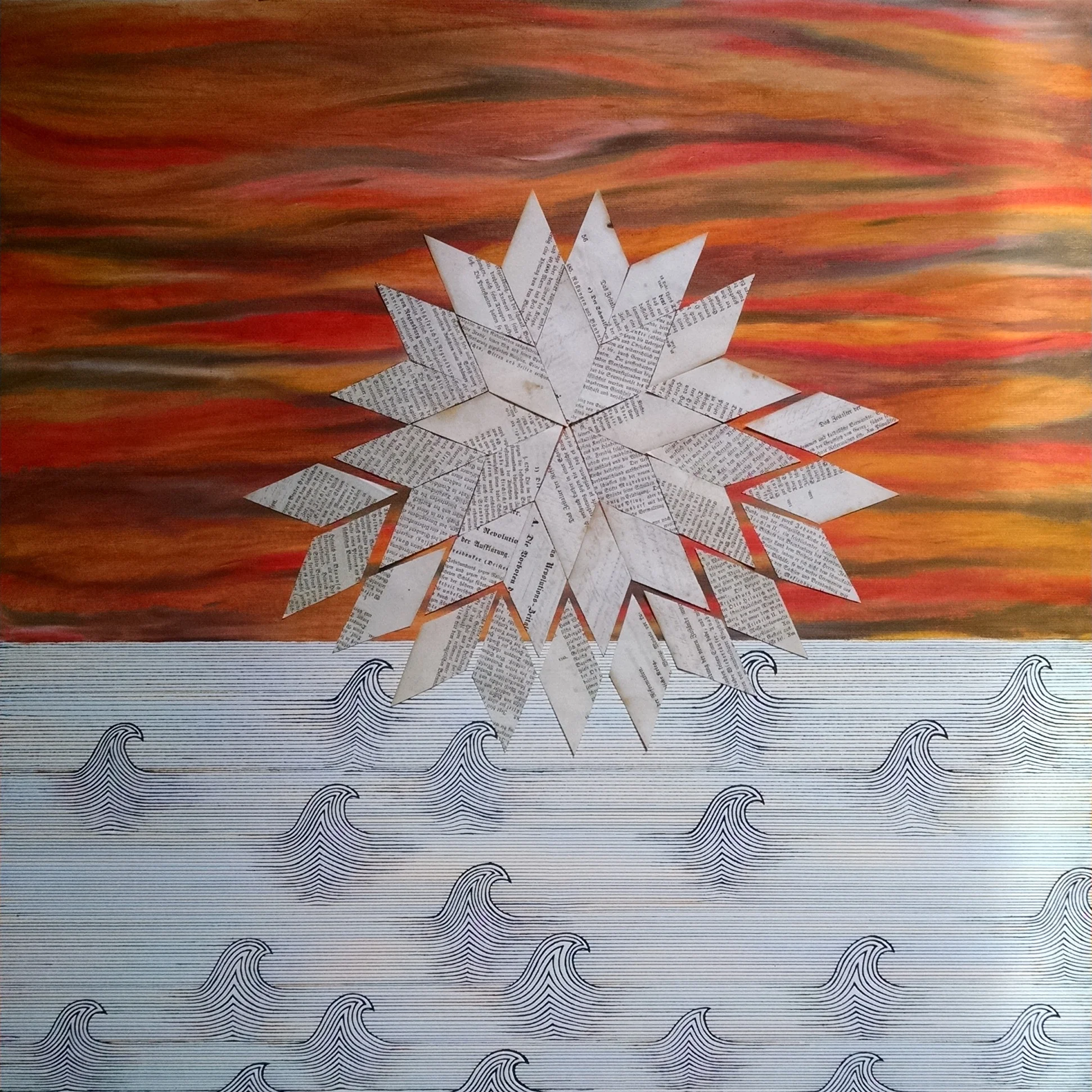 Thickening ink lines and adding collage