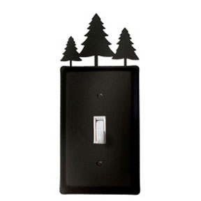 Village Wrought Iron EGSS-83 Bear & Pine Trees GFI Switch Switch Electric Cover Village Wrought Iron EGSS-83 Bear & Pine Trees GFI Switch Switch Electric Cover