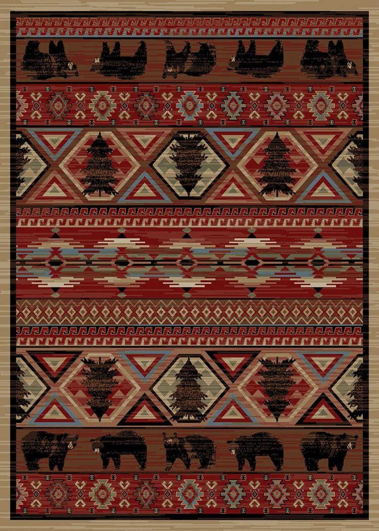 Log Cabin Area Rugs 8x10