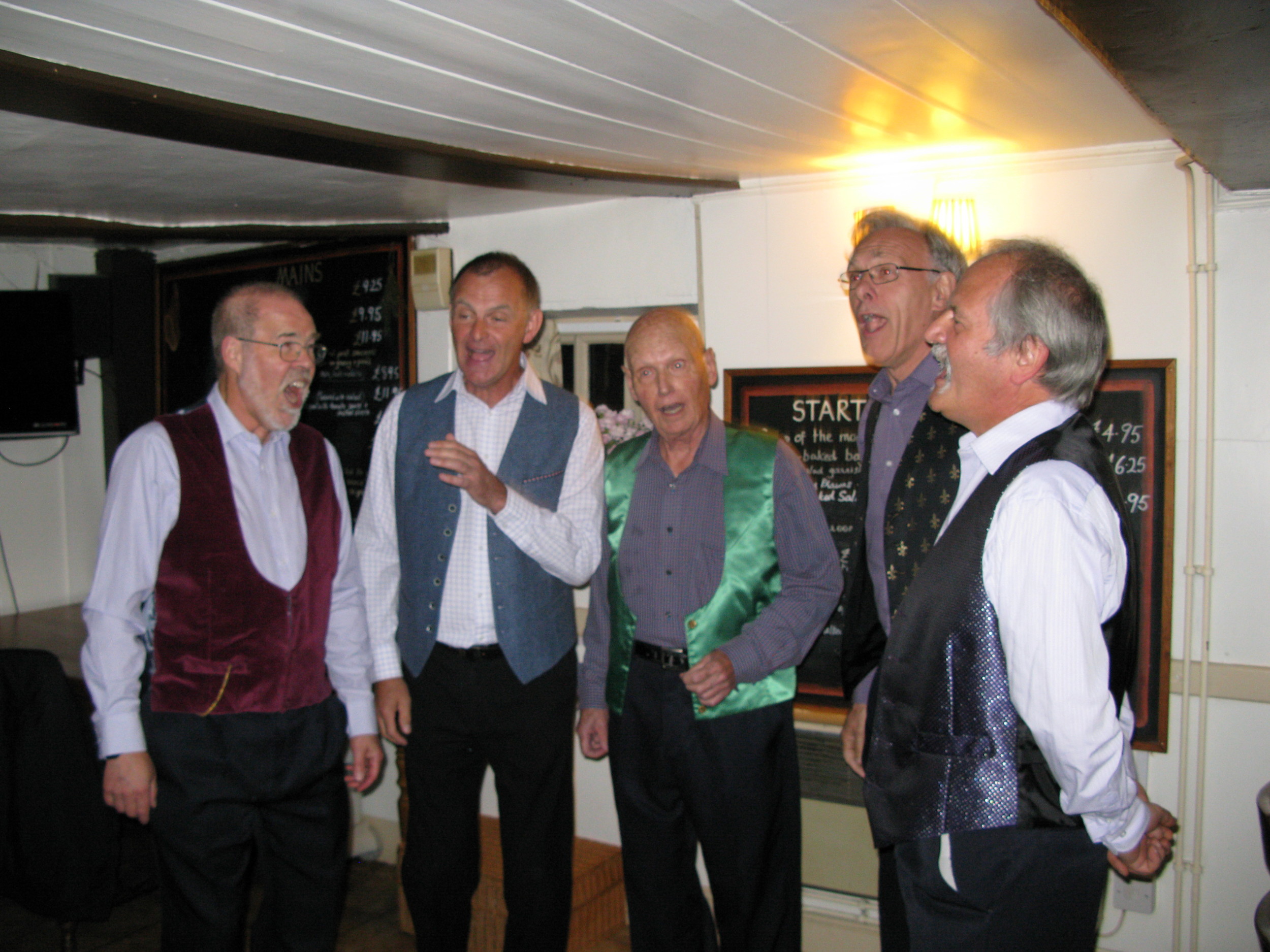 Flashy Waistcoats on show!