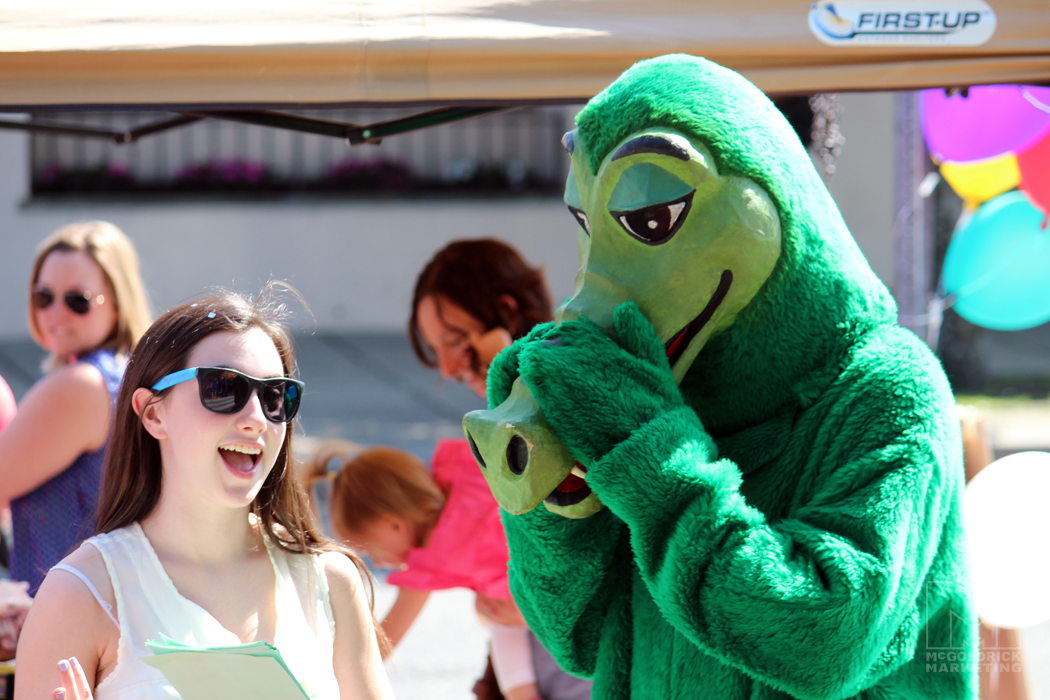 Girl with alligator