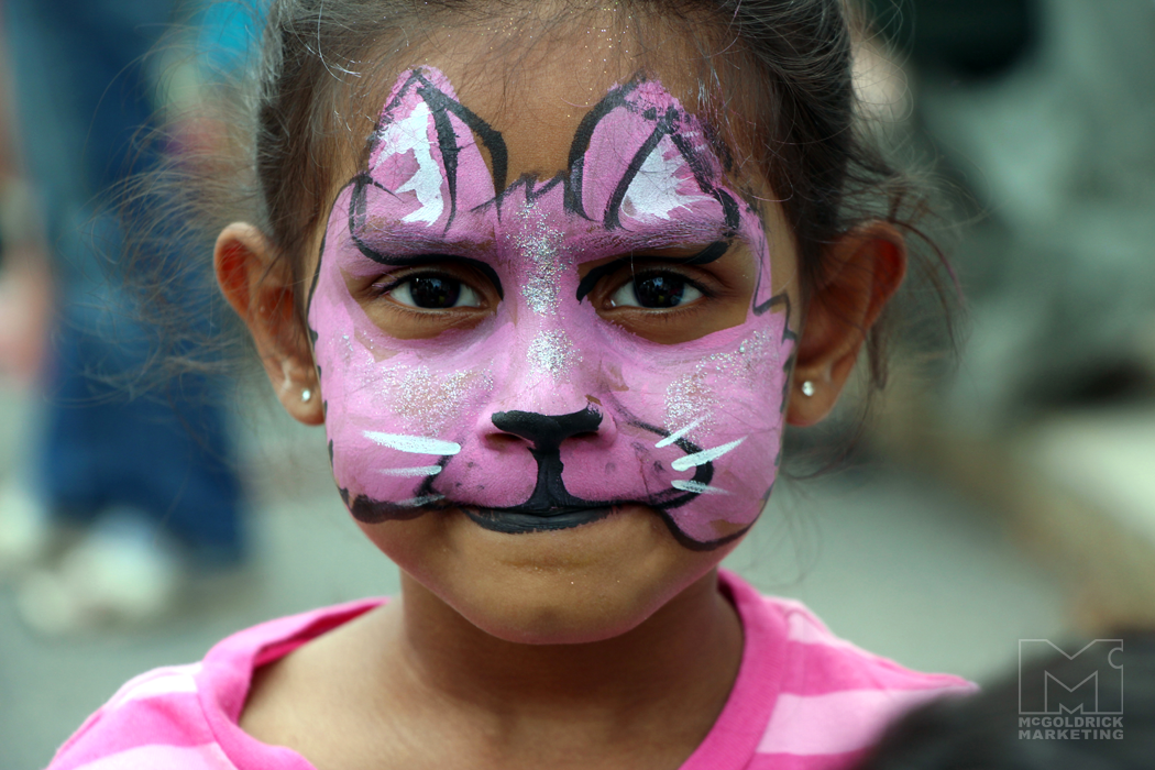 Girl in pink makeup