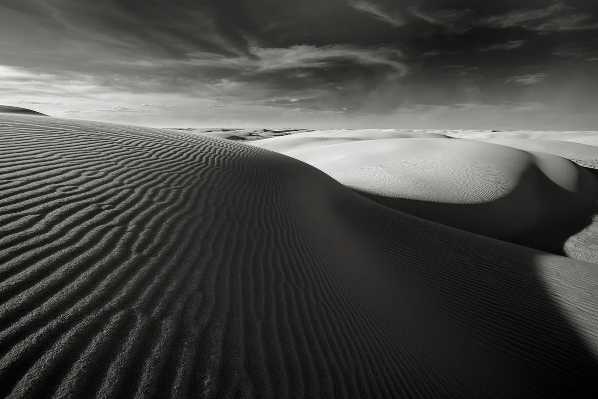 Shot during mid-day, this image illustrates the strong and contrasty light that lends itself to making black and white images. 
