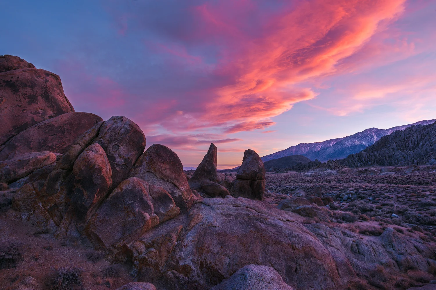 Twilight in the Hills. The Alabama Hills, CA