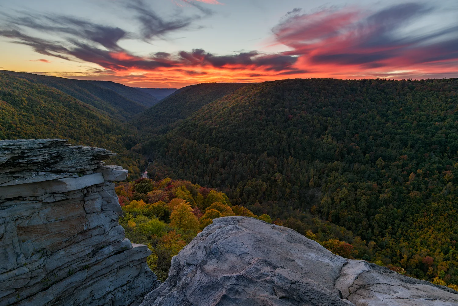 Sunset at Lindy Point, Black Water Falls State Park, WV