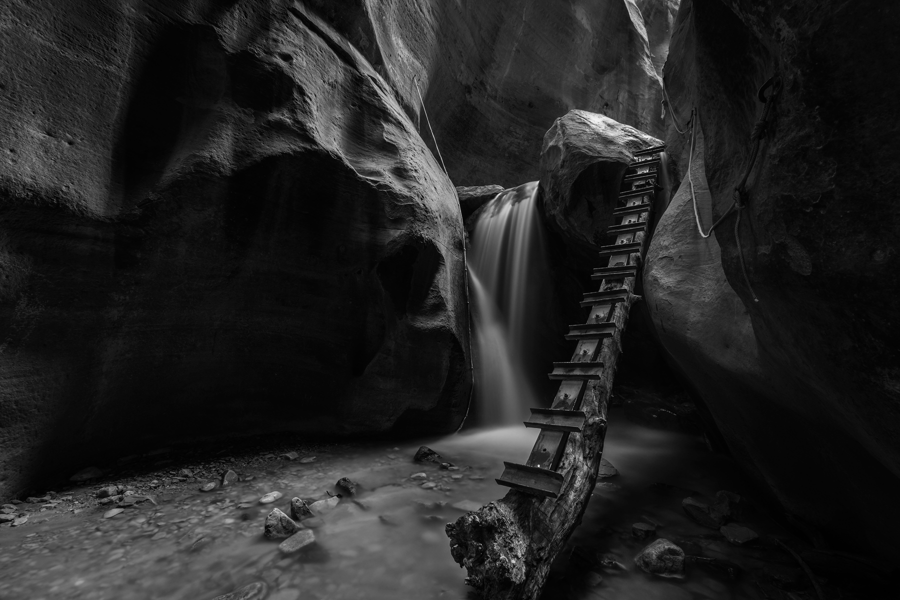 Lower Falls • Kanarra Creek, Kanarraville, Utah. Fuji X-T2 and a Fujinon XF10-24mm OIS f4 at 10mm. Image exposed at ISO 200 at f8 for 20 seconds.