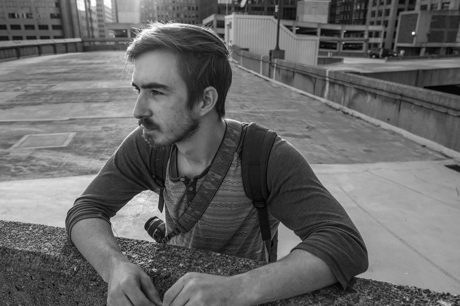 Nathan • Downtown St. Louis, Missouri. Fuji X-Pro 2 and a Fujinon XF16mm f1.4 R. Image exposed at Iso 400 at f4 for 1/250 of a second.