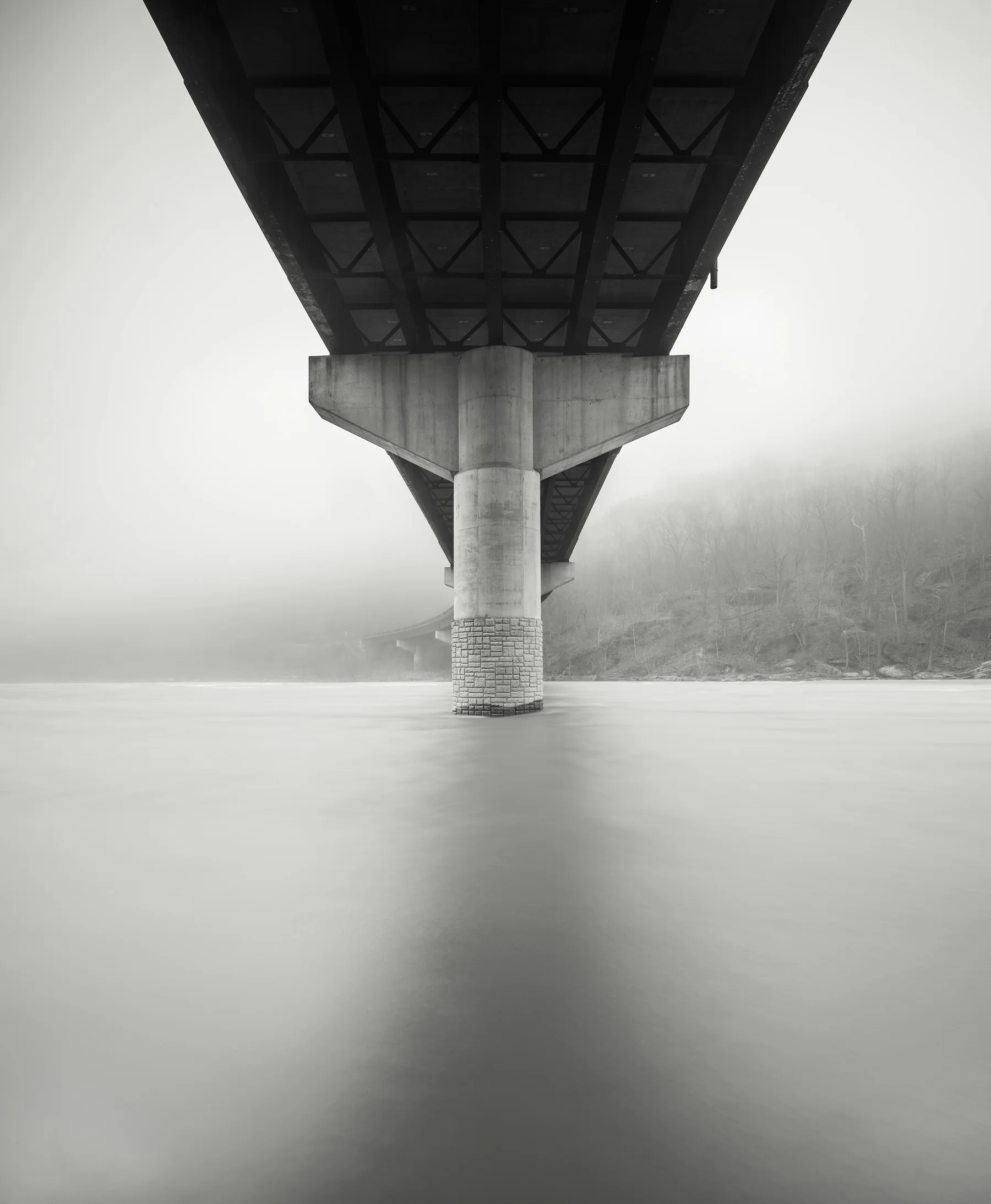 Bridge and Fog, Harpers Ferry, WV - Fuji GFX50s and a Fujinon GF32-64mm f4 R WR | ISO 100 at f11 for 120 seconds.