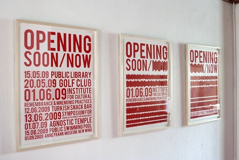 "Opening Soon, Opening Now", Laurence Aëgerter