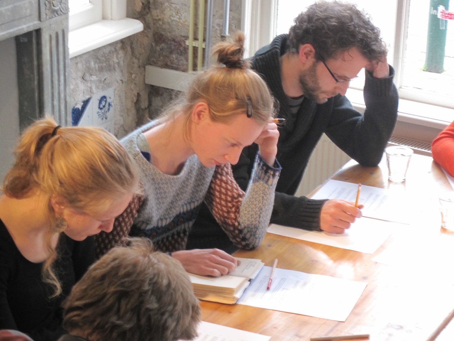 Reading sessions and public activities at SYB with ADA, The Living Room, Maria Pask, Andreas Schwab. Photo: Paola Anziché.
