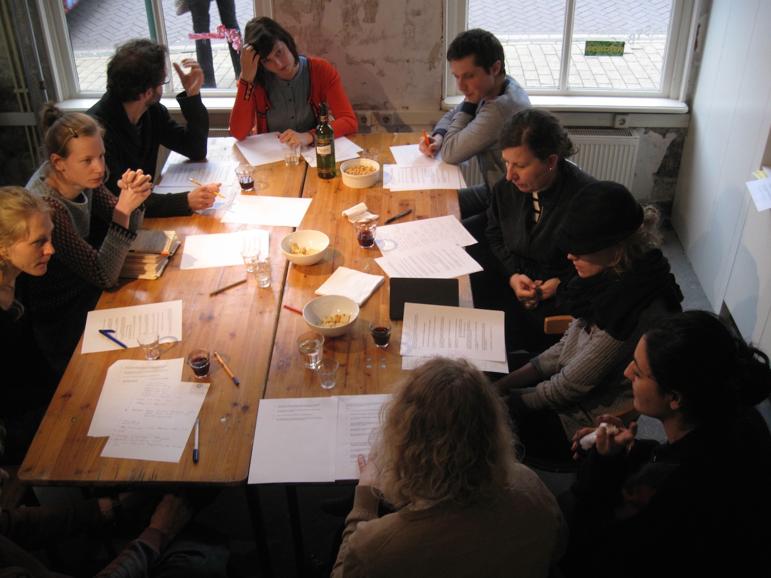 Reading sessions and public activities at SYB with ADA, The Living Room, Maria Pask, Andreas Schwab. Photo: Paola Anziché.