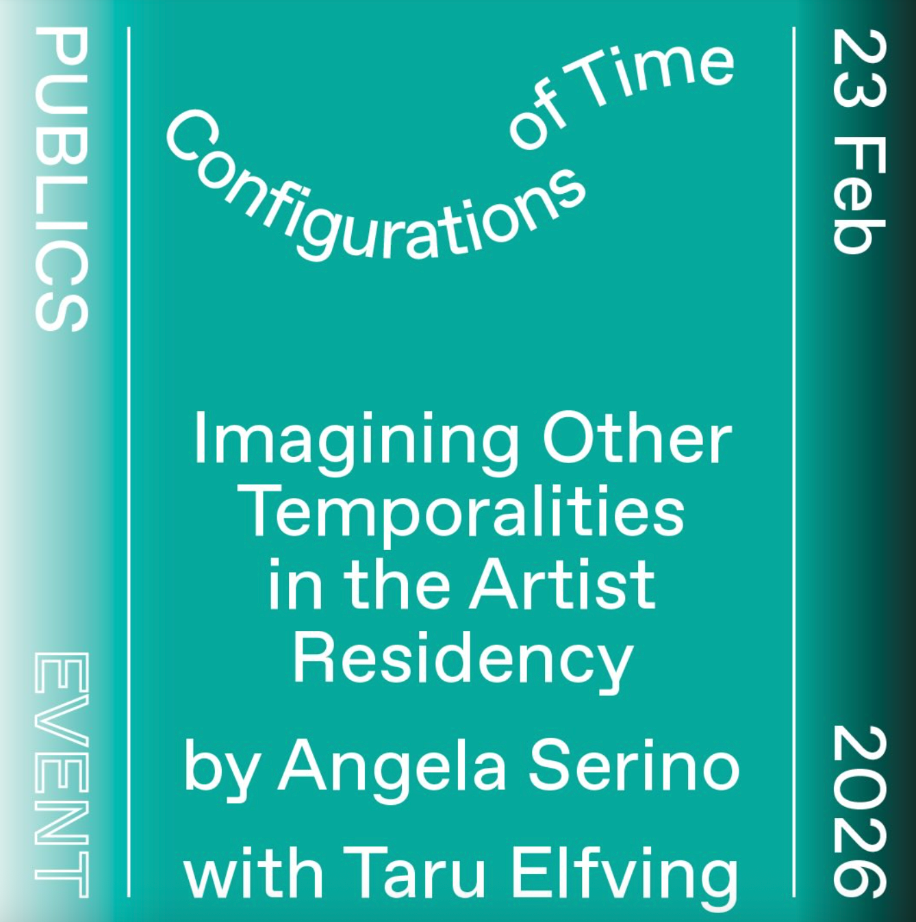 Configurations of Time at PUBLICS, Helsinki, in conversation with Taru Elfving