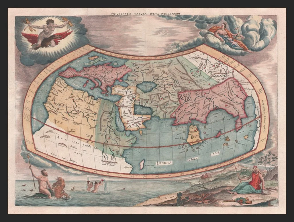 1695 Universalis Tabula Juxta Ptolemaeum Antique World Map
