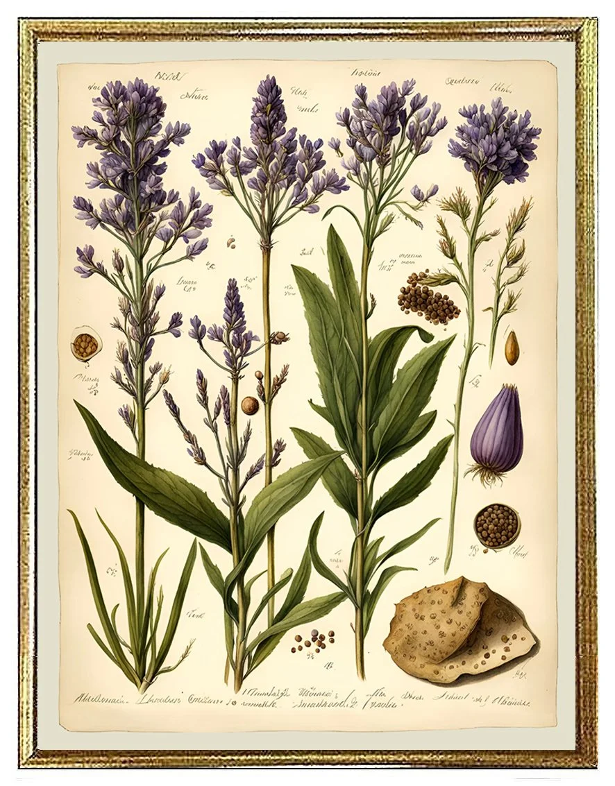 lavender botanical print